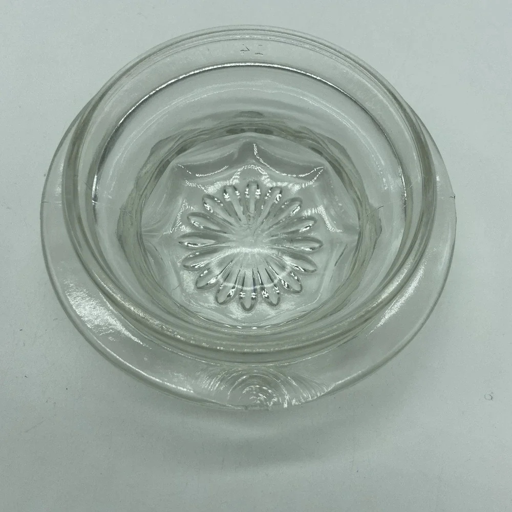 Anchor Hocking Wexford Clear Glass Apothecary Canister With Lid Diamond Pattern
